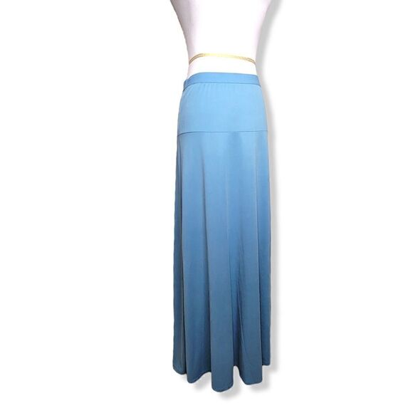 BCBGMaxazria Jaymee Elastic Waist Maxi Skirt Blue Breeze Size Medium - Picture 11 of 11
